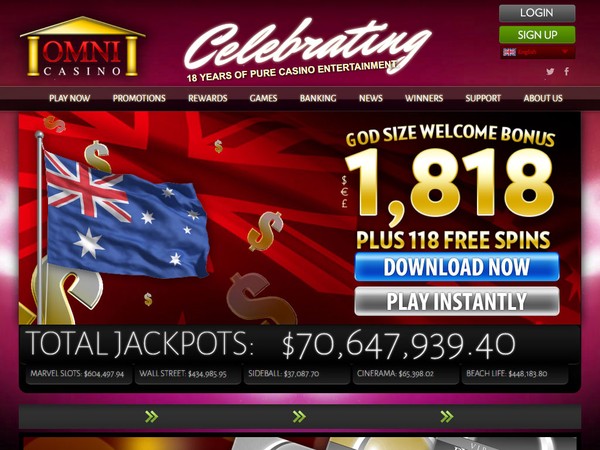 официальный сайт OMNI Casino $10