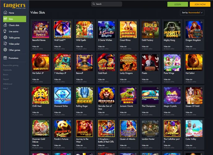 Tangiers Online Casino